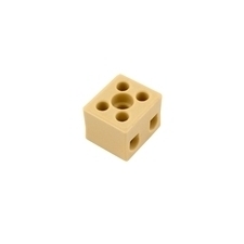 EL 1000255 Svorkovnice keramická AK 2/6 ST (2-402Z-2/ST), 2pól., 2x6mm2, 24A, T350, steatit (okrová)
