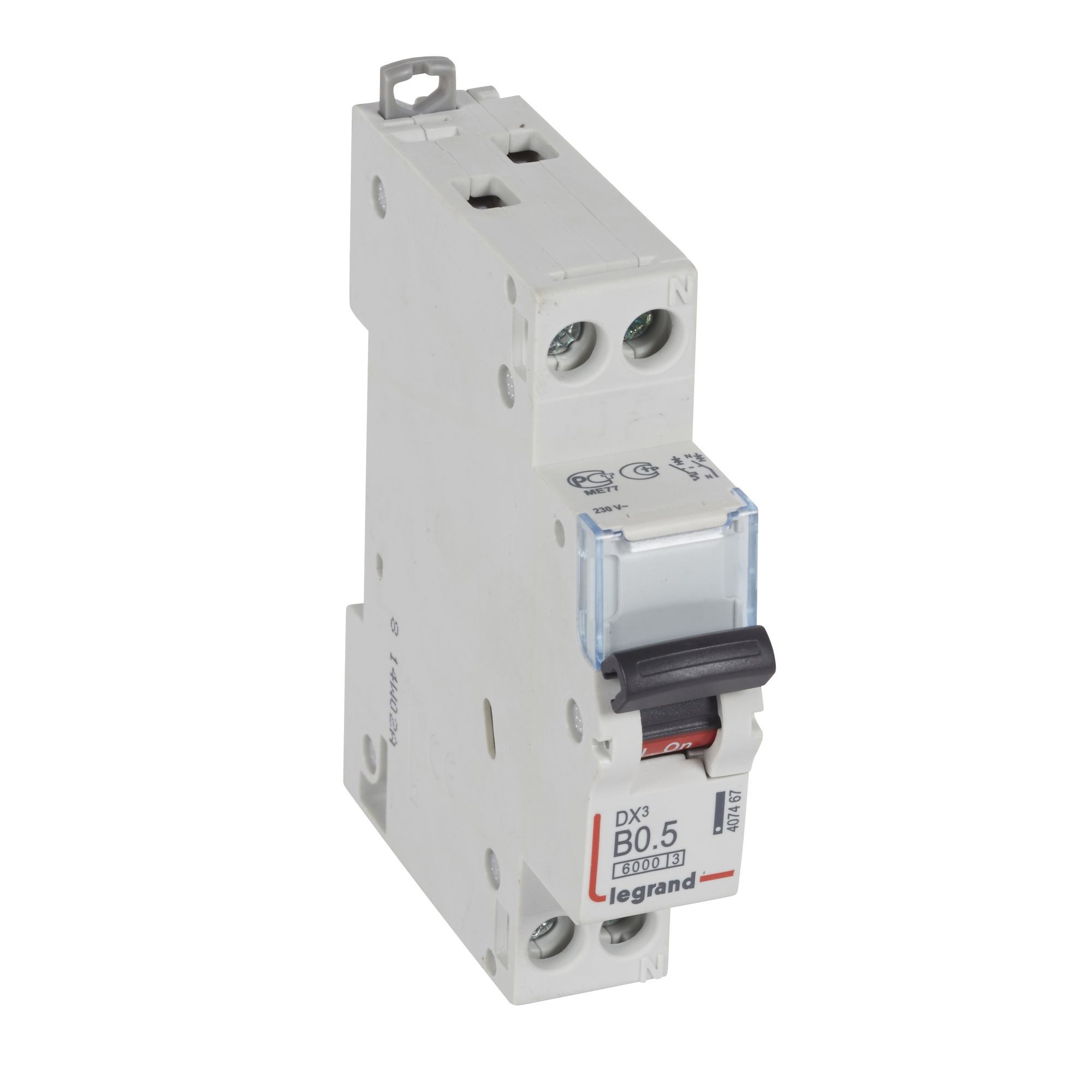 Jistič dvoupolový LEGRAND 407467 DX3 1P+N B0,5 6/10KA