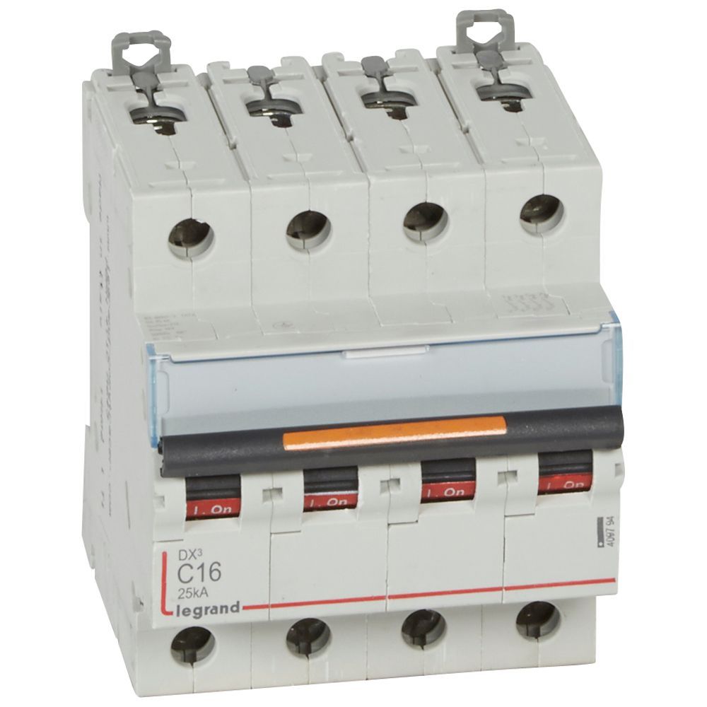 Jistič čtyřpolový LEGRAND 409794 DX3 4P C16 25KA