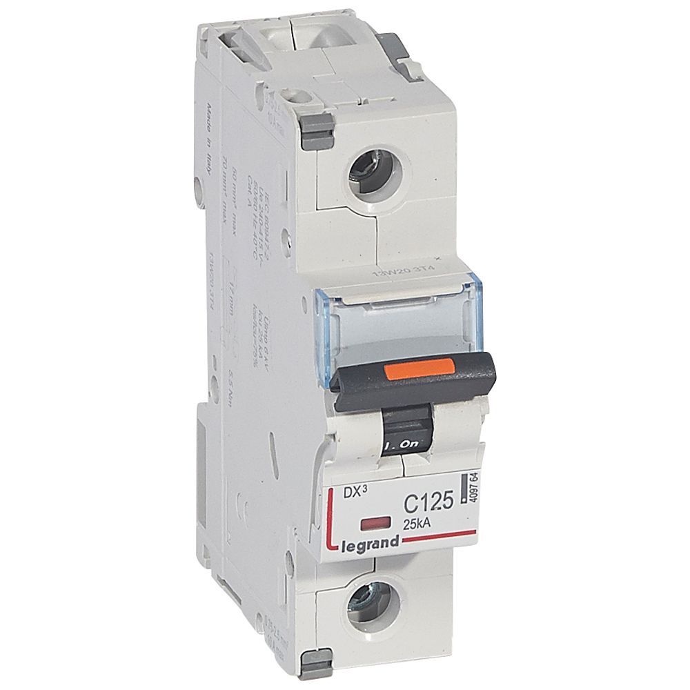Jistič jednopólový LEGRAND 409764 DX3 1P C125 25KA