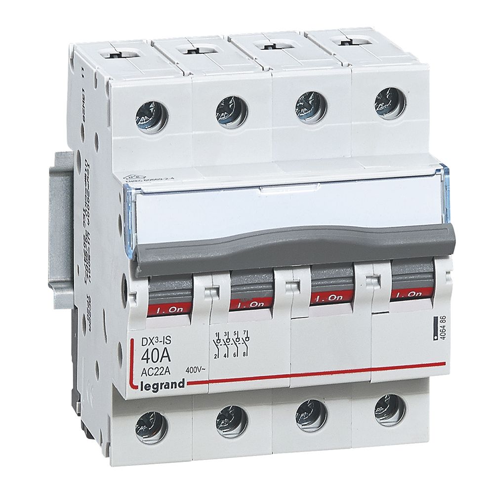 LEG 406486 DX3 VYPÍNAČ 4P 40A 400V