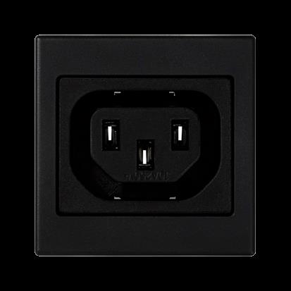 Modul SIMON K306A/14, K45, konektor IEC320 (samice), šedá grafitová