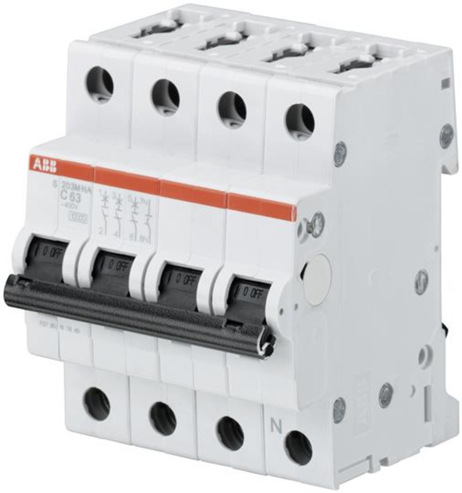 Jistič čtyřpolový ABB 2CDS273103R0021 S203M-D2NAe compact S 200 M S203M-D2NAv