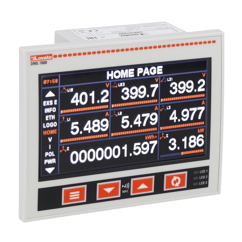 Panelový multimetr LOVATO DMG9000 (analyzátor sítě), barevný LCD , RS485 + ETH