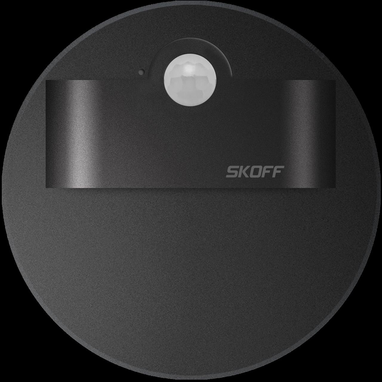 Orientační LED svítidlo SKOFF Rueda Short se senzorem modrá 1,0W 10 V DC IP20 černá