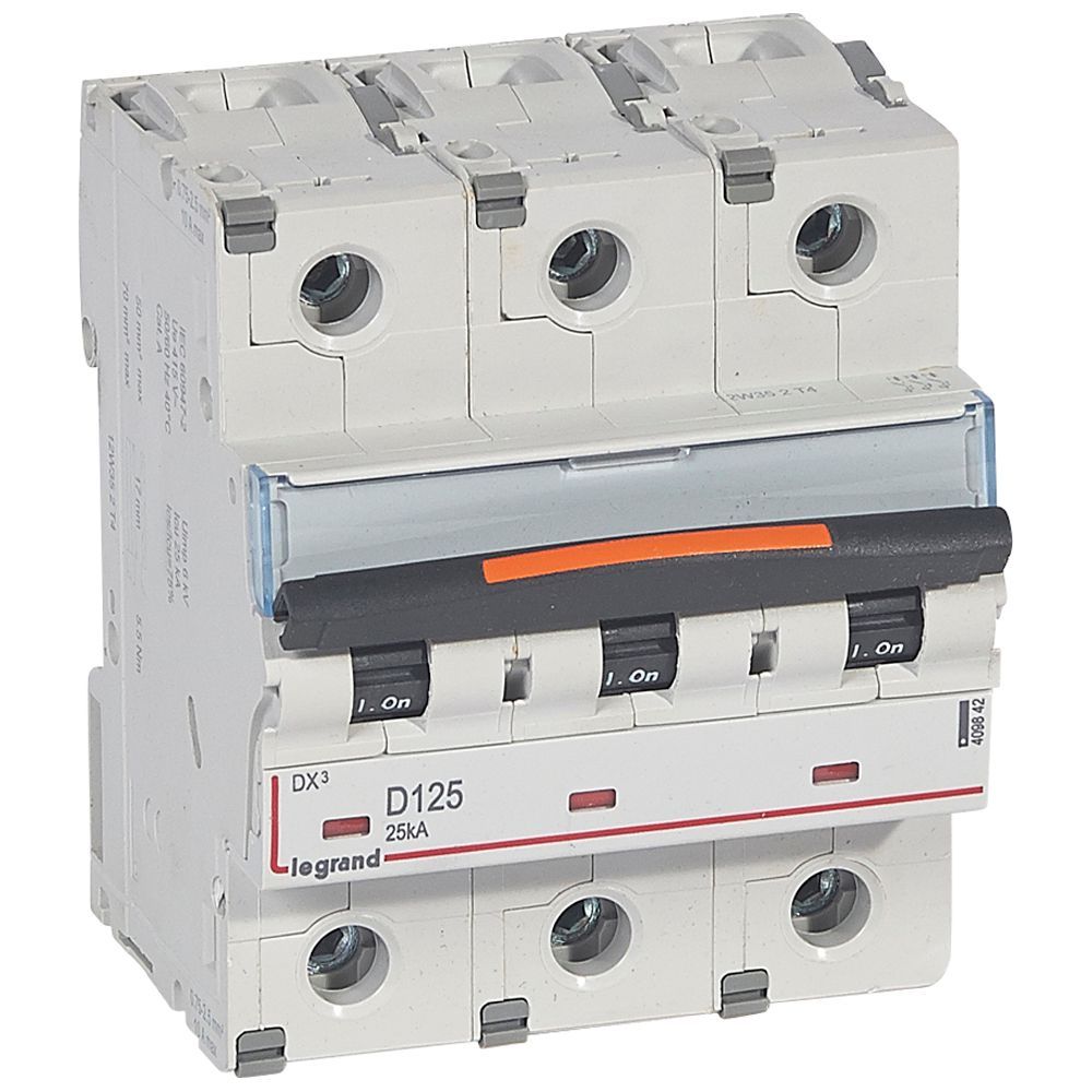 Jistič třípolový LEGRAND 409842 DX3 3P D125 25KA