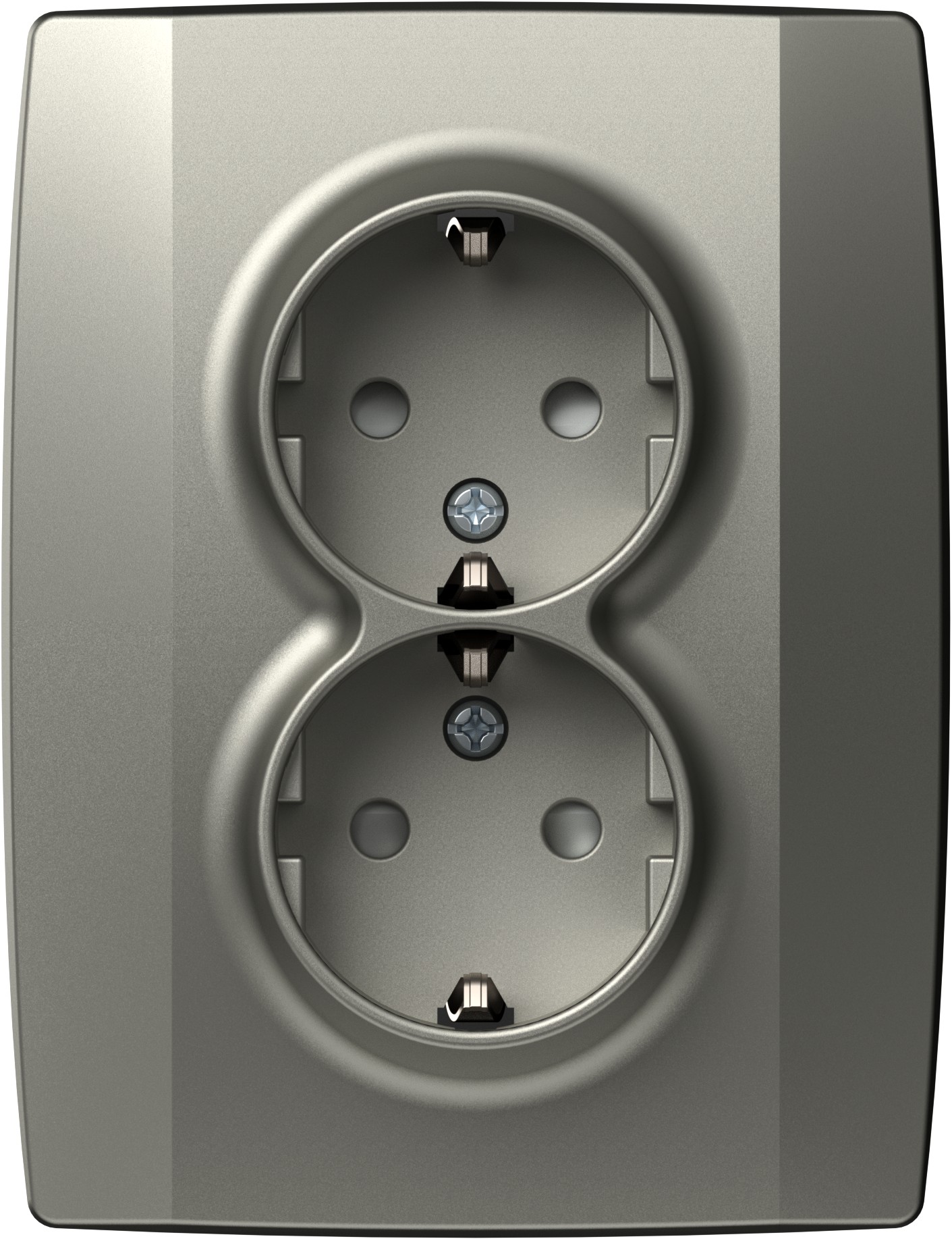 TEM ZÁSUVKA SCHUKO DVOJITÁ 2P+E 16A 250V~ TI titan
