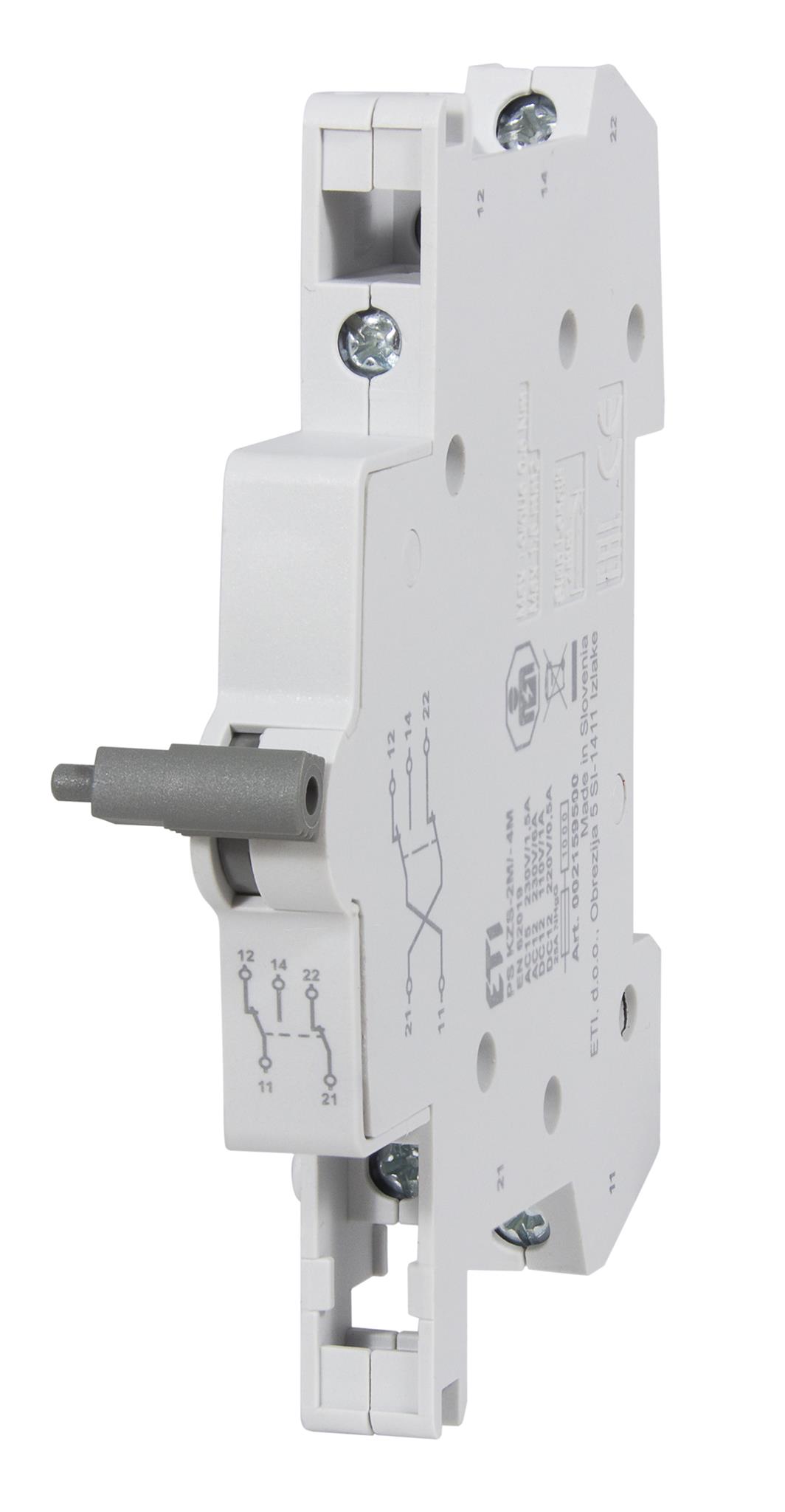 ETI 002159500 pomocný spínač, PS KZS-2M/4M