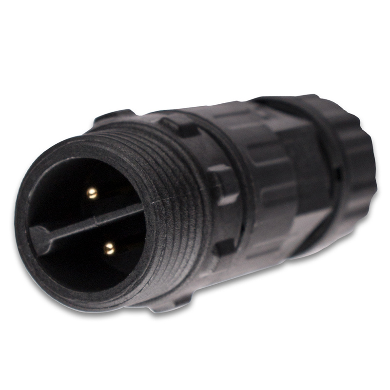 Vidlice MC LED bez převlečné matice M16, 2piny, IP67, pájecí