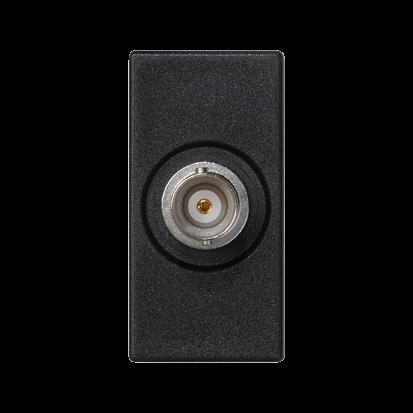 Modul SIMON K102D/14, K45/2, BNC 75 ? (samice), k pájení, 22, 5 x 45 mm, šedá grafitová