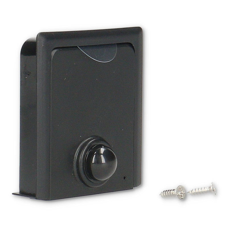 MC LED RF PIR sensor 2,4 GHz - Vysílač, dosah 20 m, funkce ZAP/VYP, sepnutí 40±10s, max. 3 m, černý