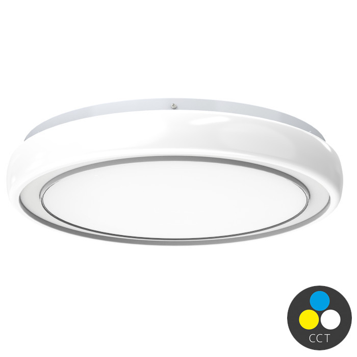 Svítidlo stropní ECOPLANET DUHA 36W, 2700lm, CCT 3000/4000/6500K, IP20, bílá