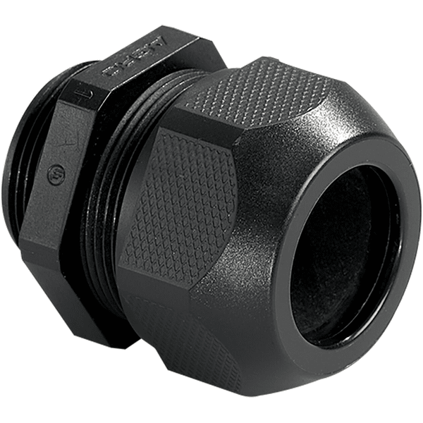 AG-1545.13.12 Kabelová vývodka Syntec, plastová, černá, závit Pg13,5, pro průměr kabelu 5,5 až