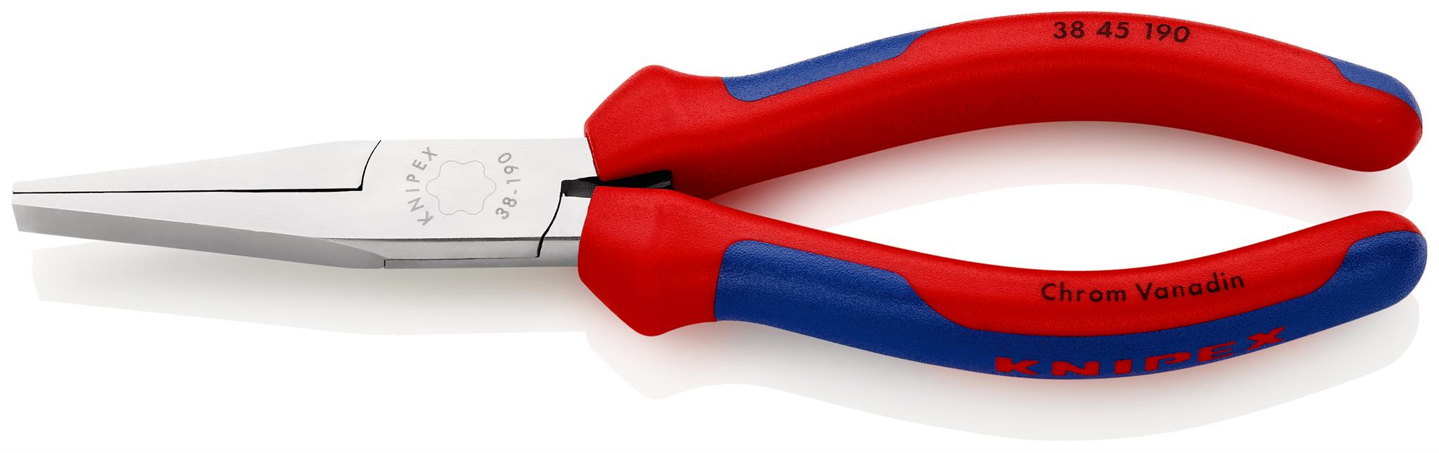 Rovné ploché kleště 190 mm Knipex pro mechaniky chromované - 3845190