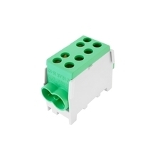 EL 1003123 Svorkovnice rozbočovací HLAK 35 1/2 M2, 125A, 1pól., AL/CU, IP20, zelená, na DIN /2080143