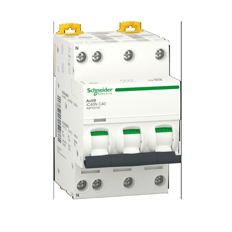 SCHN A9P54740 Jistič Acti9 iC40N 3P+N 40A C 6kA