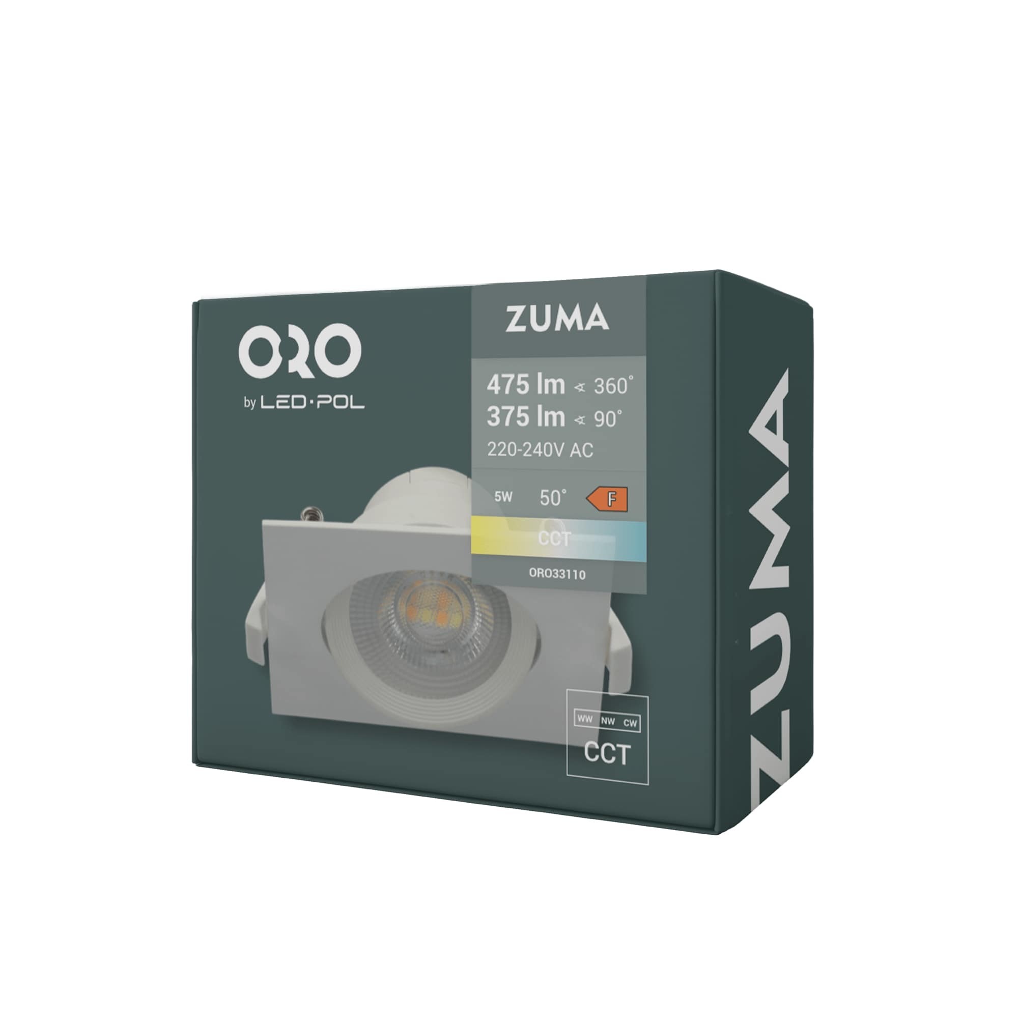 Zápustné bodové LED svítidlo LED-POL Zuma LED S 5W CCT W