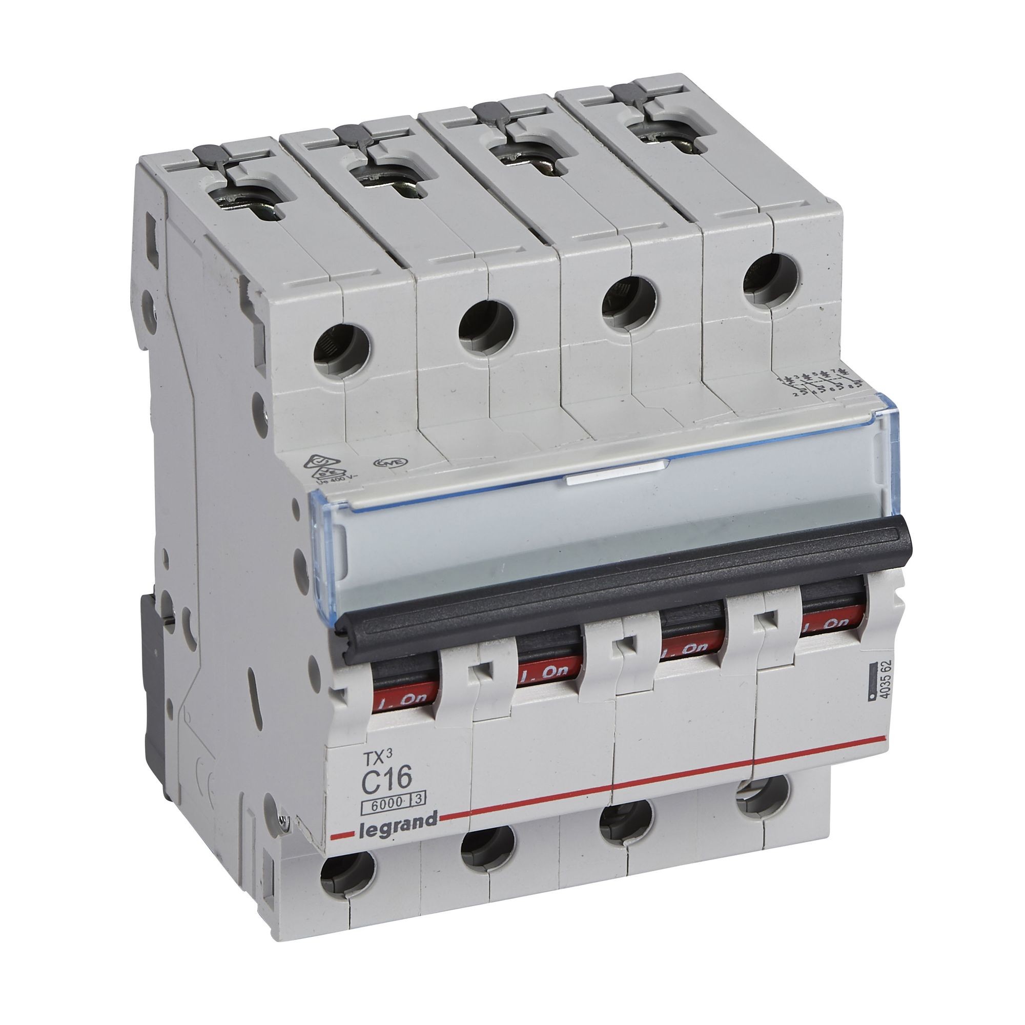 Jistič čtyřpolový LEGRAND 403562 TX3 4P C16 6000A