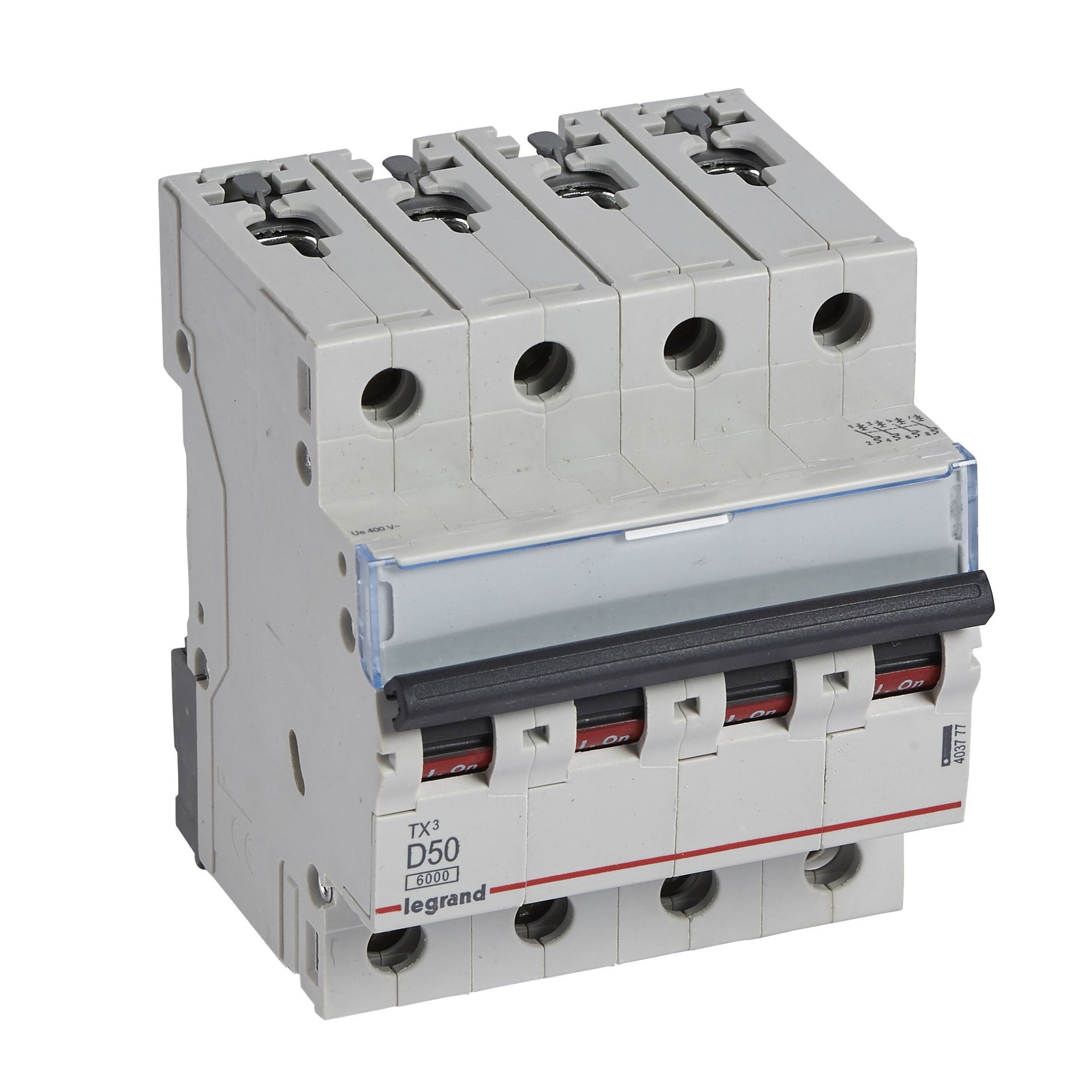 Jistič čtyřpolový LEGRAND 403777 TX3 4P D50 6000A