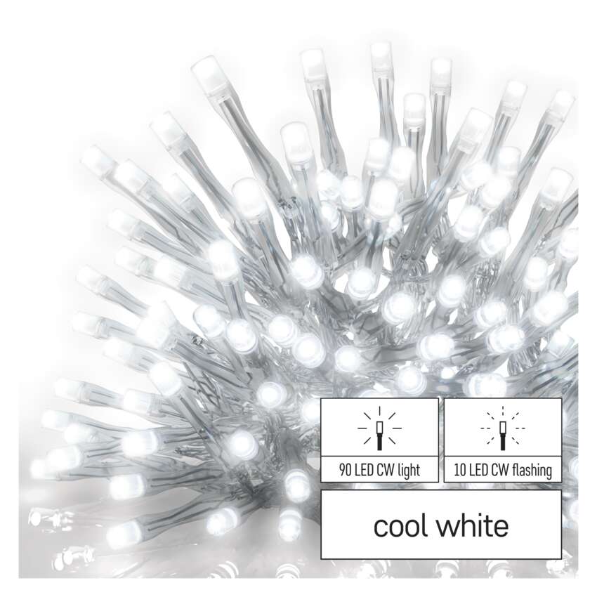 EMOS D1CC02 CONNECT ICICLE 100LED 2.5M IP44 CW/CW FLASH