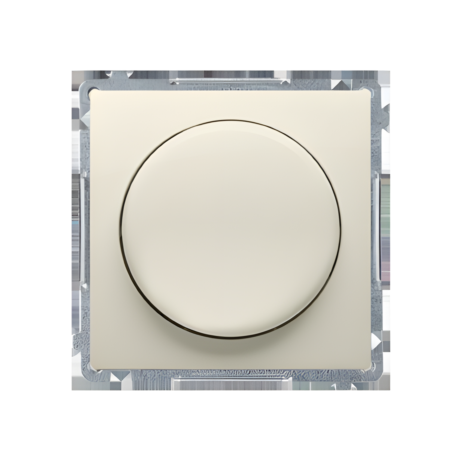 Stmívač pro stmívatelné LED SIMON BASIC BMS9L.01/12, ot. stm., tlač. sp., jednoobv., šr. sv., béžová