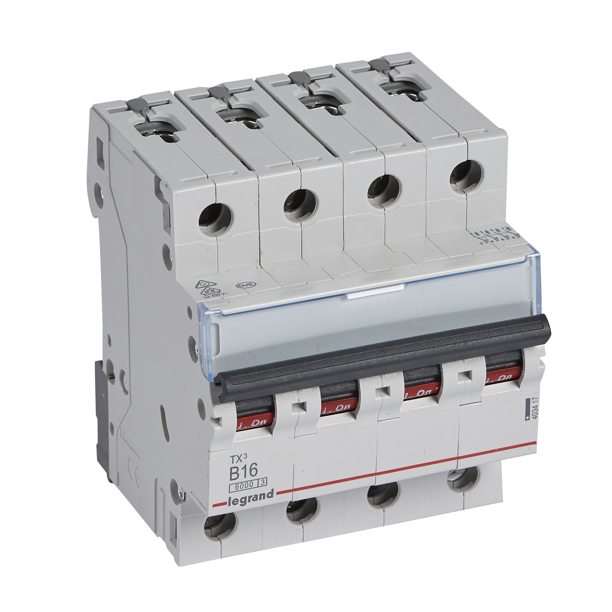 Jistič čtyřpolový LEGRAND 403417 TX3 4P B16 6000A