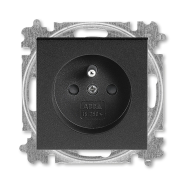 ABB 5519H-A02557 63 Zásuvka jednonásobná 55x55, s ochranným kolíkem, s clonkami 05-Levit