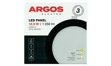 Argos LED panel vestavný, kruh 12,5W 1050LM IP20 CCT - Černá