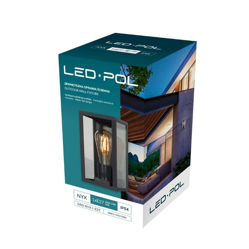 Fasádní a zahradní LED svítidlo LED-POL Nyx 1 E27