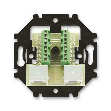ABB 5013U-A00152 Přístroje Přístroj zásuvky ISDN, průchozí, dvojnásobný