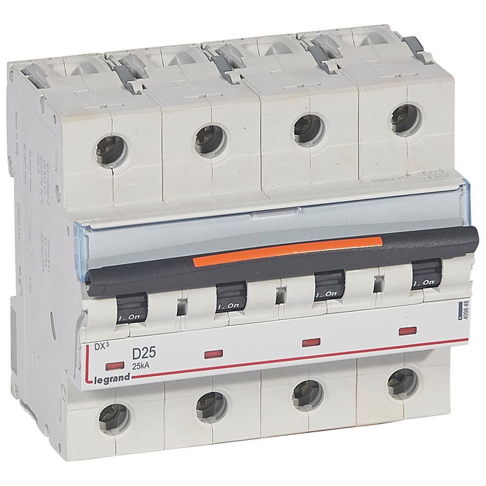 Jistič čtyřpolový LEGRAND 409848 DX3 4P D25 25KA