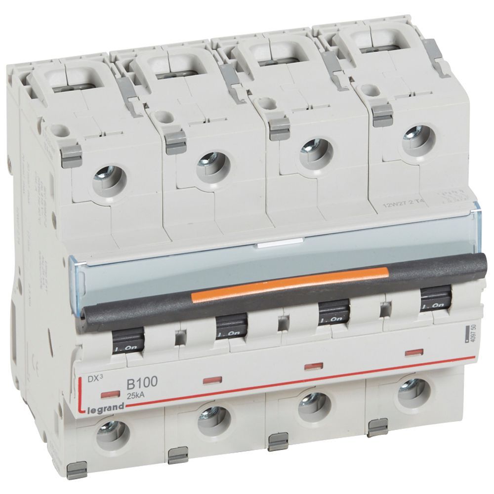 Jistič čtyřpolový LEGRAND 409750 DX3 4P B100 25KA