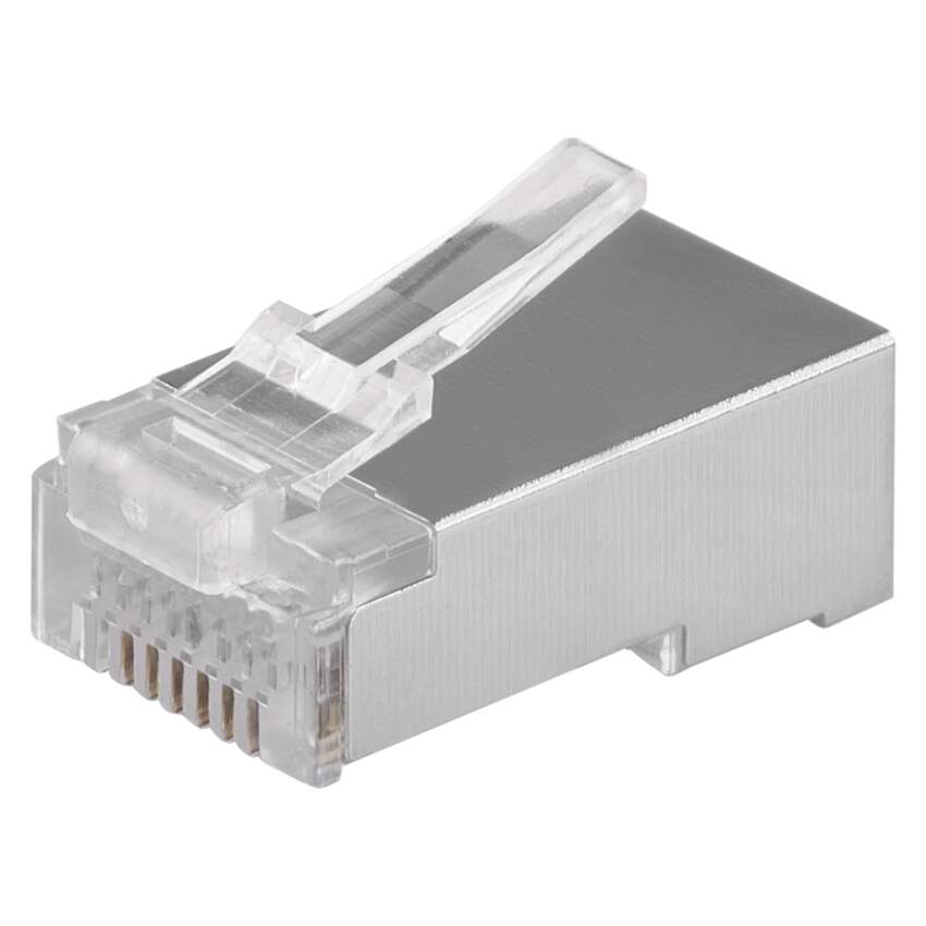 Konektor datový EMOS K0201, CAT5E, FTP, RJ45, neskládaný, stíněný na drát