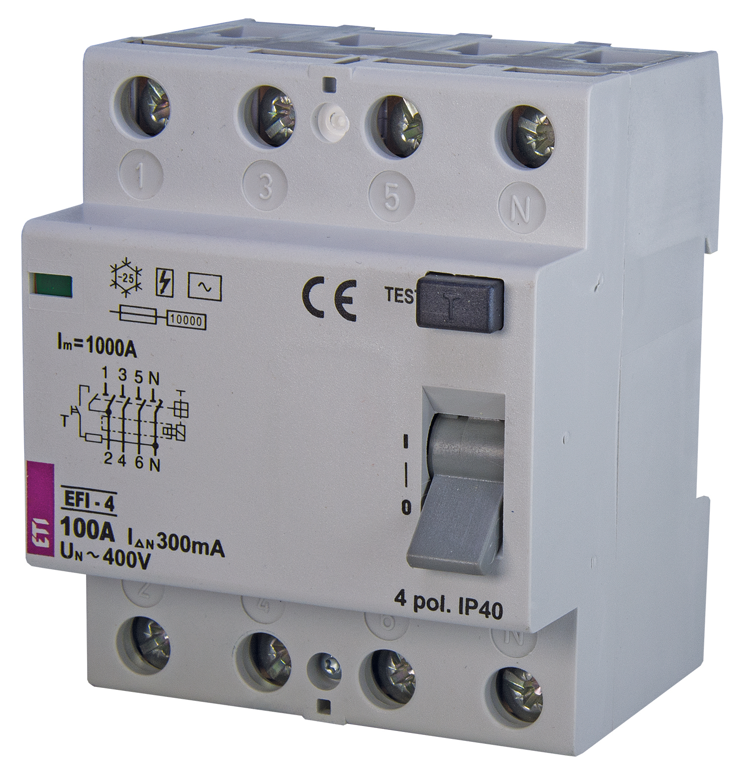 Chránič čtyřpolový ETI 002062155 EFI-4 AC 100/0,3