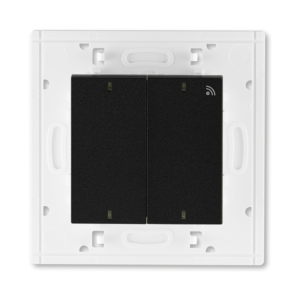Vysílač RF dvojnásobný ABB Levit 3299H-A11908 63, onyx/kouřová černá, nástěnný, 868 MHz