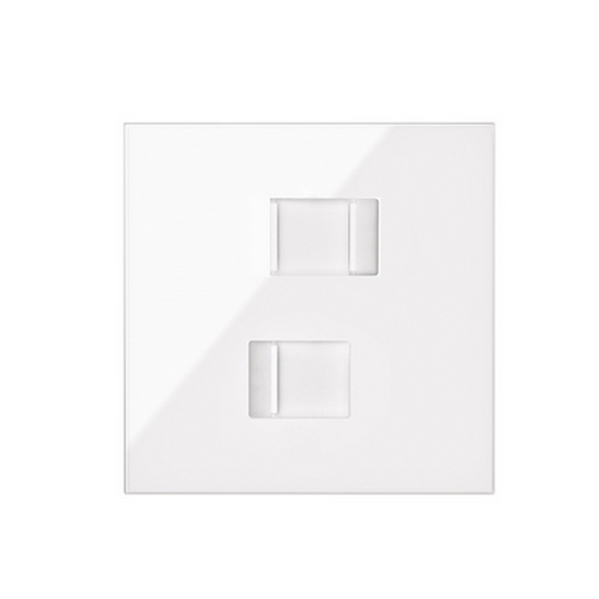 Sestava 1 násobná: 2 zásuvky RJ45, bílá