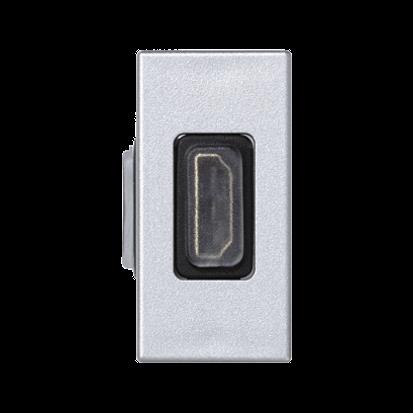 Modul SIMON K129B/8, K45/2, HDMI/HDMI (samice), 22, 5 x 45 mm, hliníková