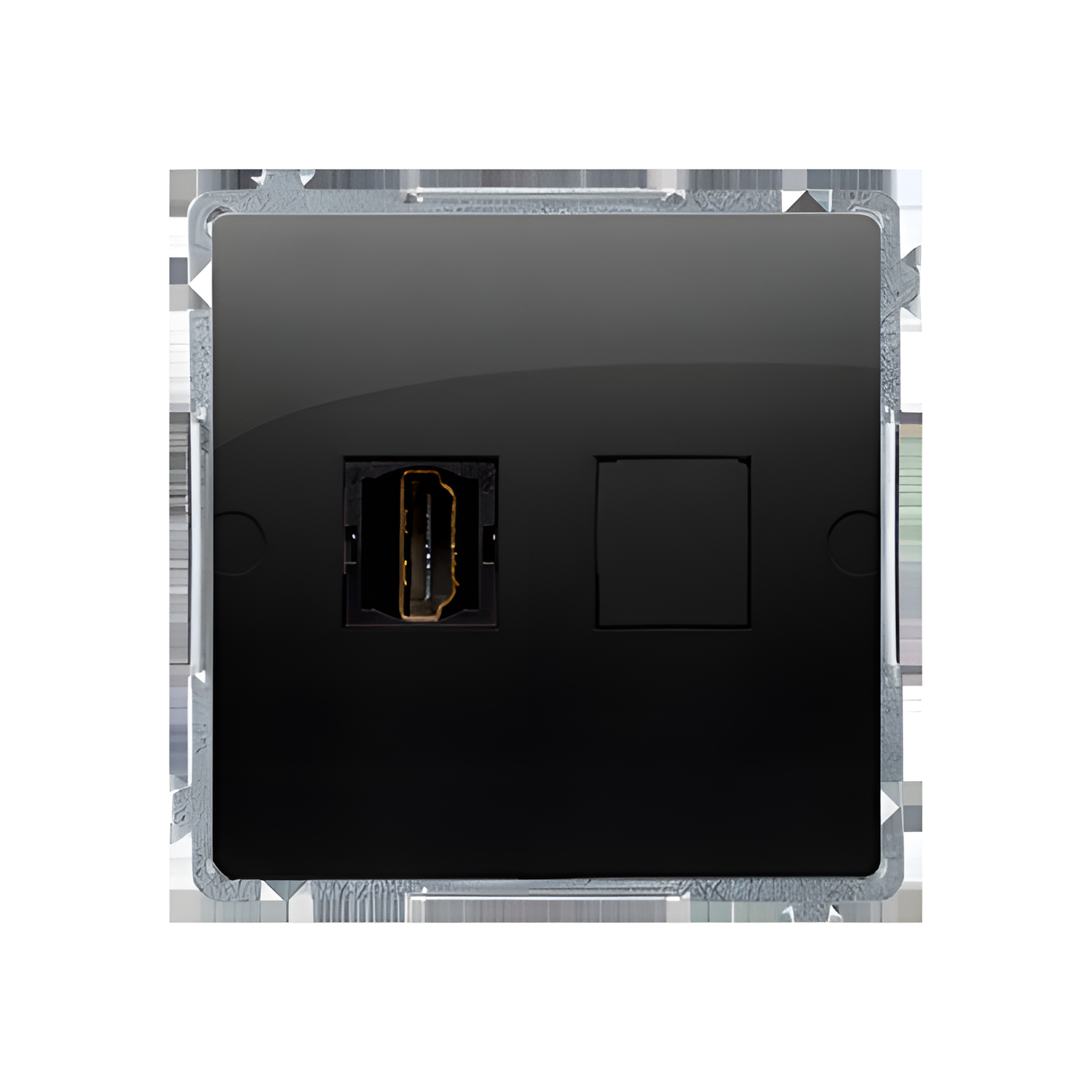 Zásuvka HDMI SIMON BASIC BMGHDMI.01/49, 1 násobná (přístroj s krytem), černá matná
