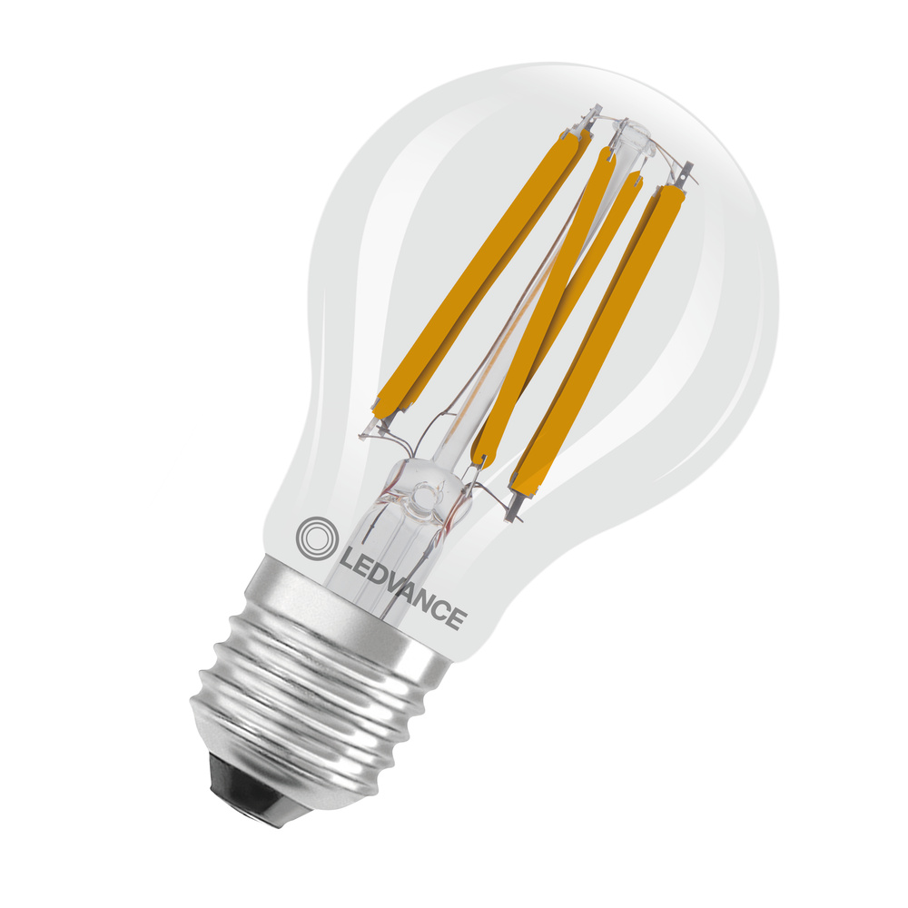 LED žárovka LEDVANCE LEDCLA75DIM 9.5W 927 FILCL E27 S, čiřá, stmívatelná