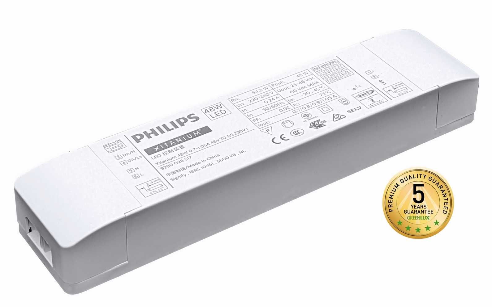 Napájecí zdroj LED GREENLUX Philips Xitanium 48W driver DALI