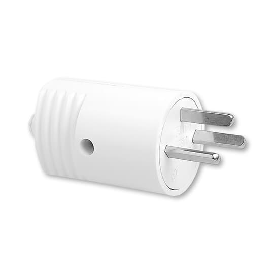 Vidlice s přímým vývodem ABB 5538N-C01702 B, bílá, 10 A, 250 V AC, DC, vzor C1