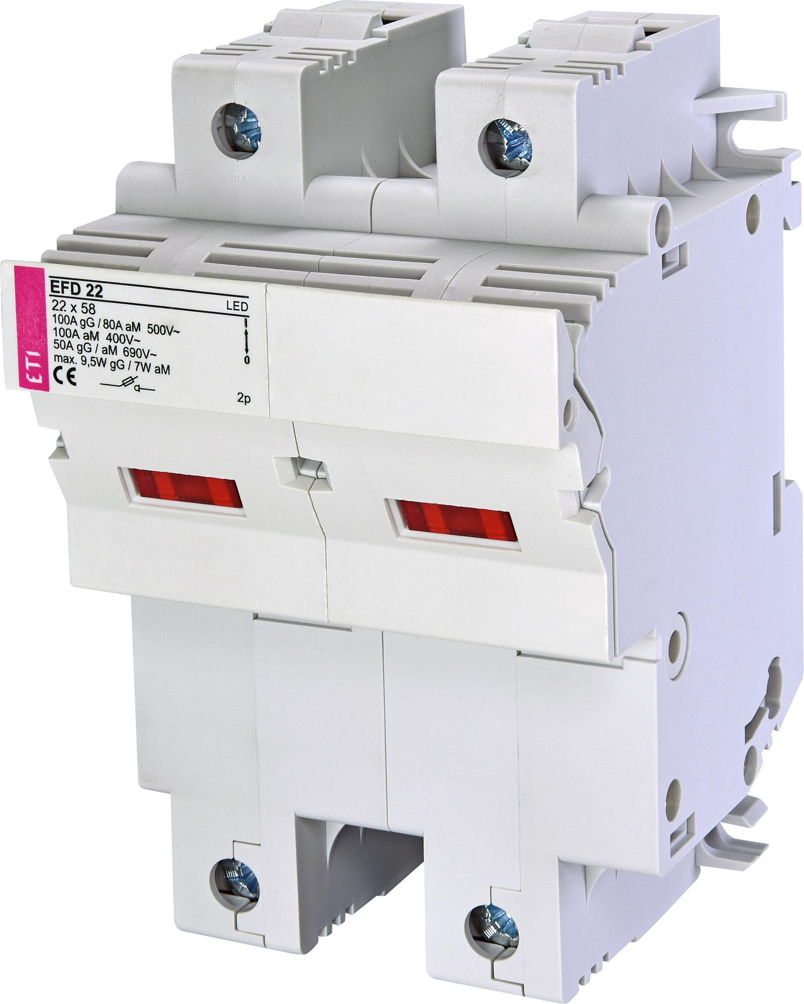 ETI 002570013 pojistkový odpínač, EFD 22 2p LED