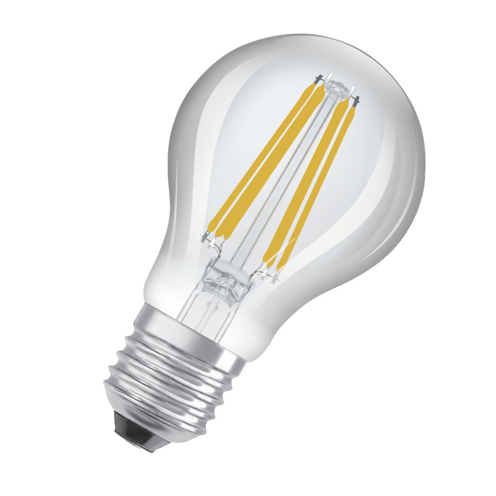 LED žárovka LEDVANCE LED CLA100 7,2W/830 230VFILEAE27FS1, čiřá