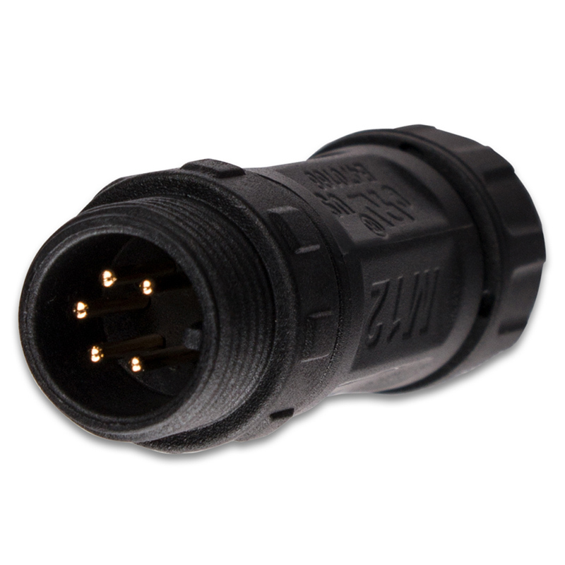 Vidlice MC LED bez převlečné matice M12, 5pinů, IP67, pájecí