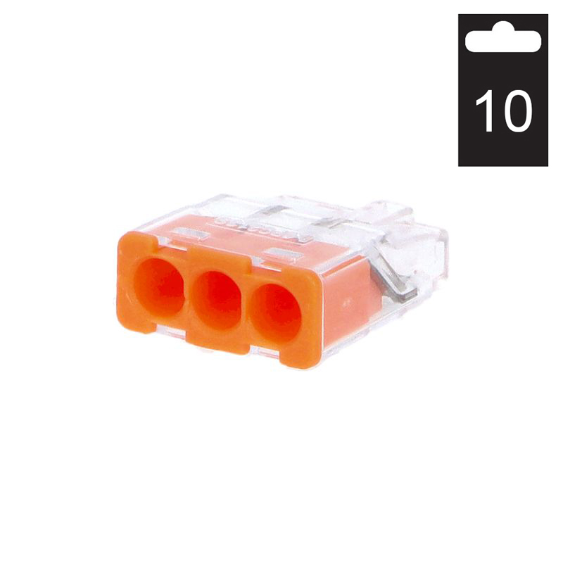Eleman Svorka krabicová mini PC213S/10 bezšroubová 3x0,2-2,5 mm2, 10 ks