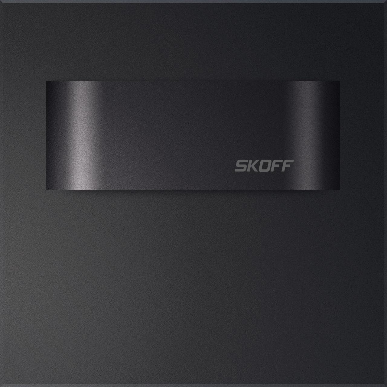 Orientační LED svítidlo SKOFF Tango Short modrá 1,8W 230 V AC IP20 černá