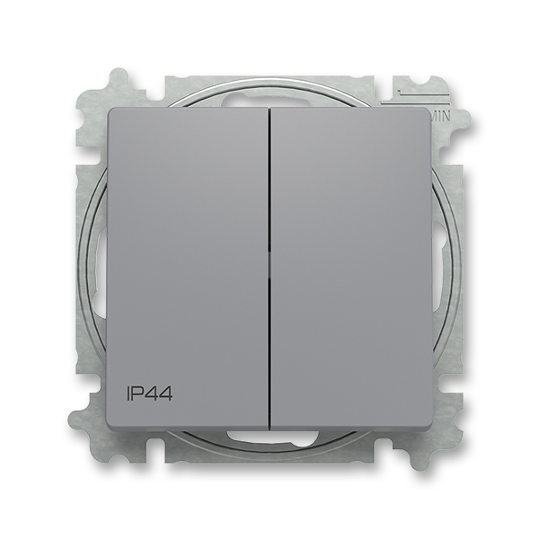 Přepínač sériový ABB Zoni 3559T-A05940 241, řazení 5, šedá, 2CHT590594A6241, IP 44 s krytem
