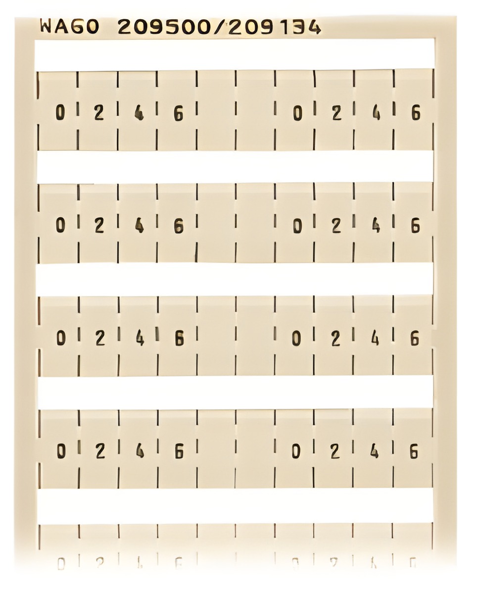 WAGO 209-500/209-134 Popisovací karta WSB