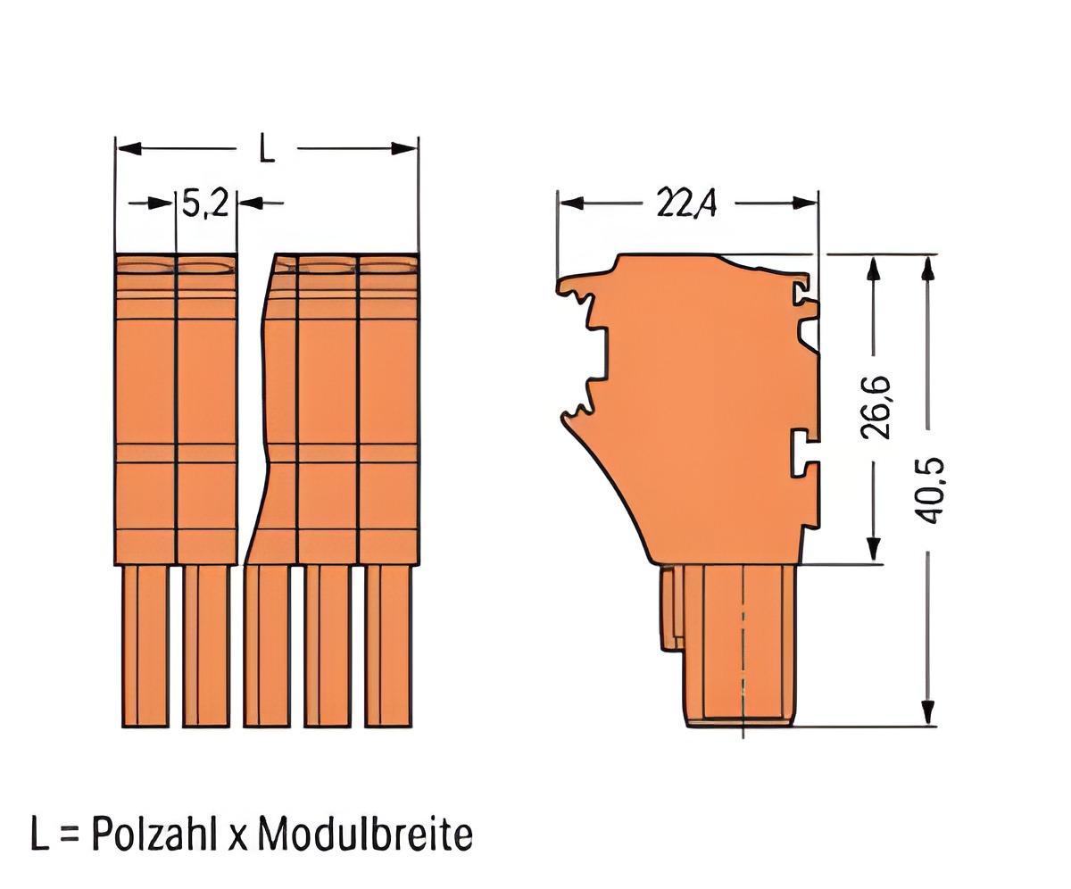 WAGO 2022-101/000-012 1vodičová pružinová svorkovnice