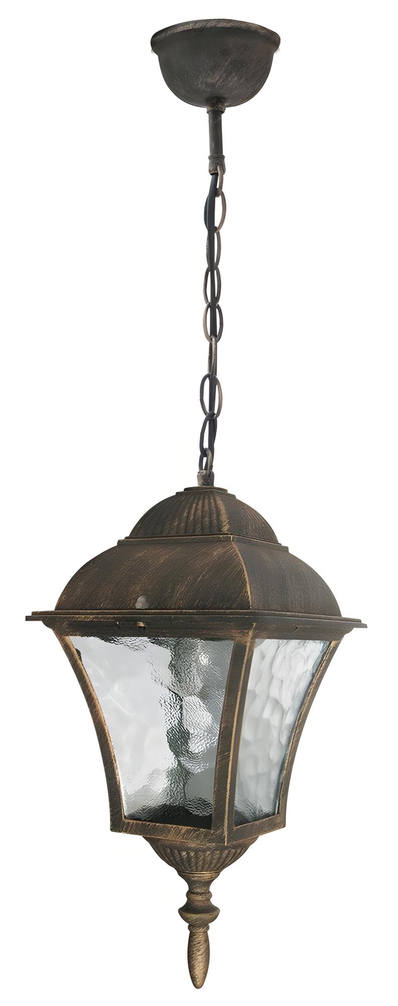Venkovní závěsné svítidlo Toscana antická zlatá E27 1×60W RABALUX 8394